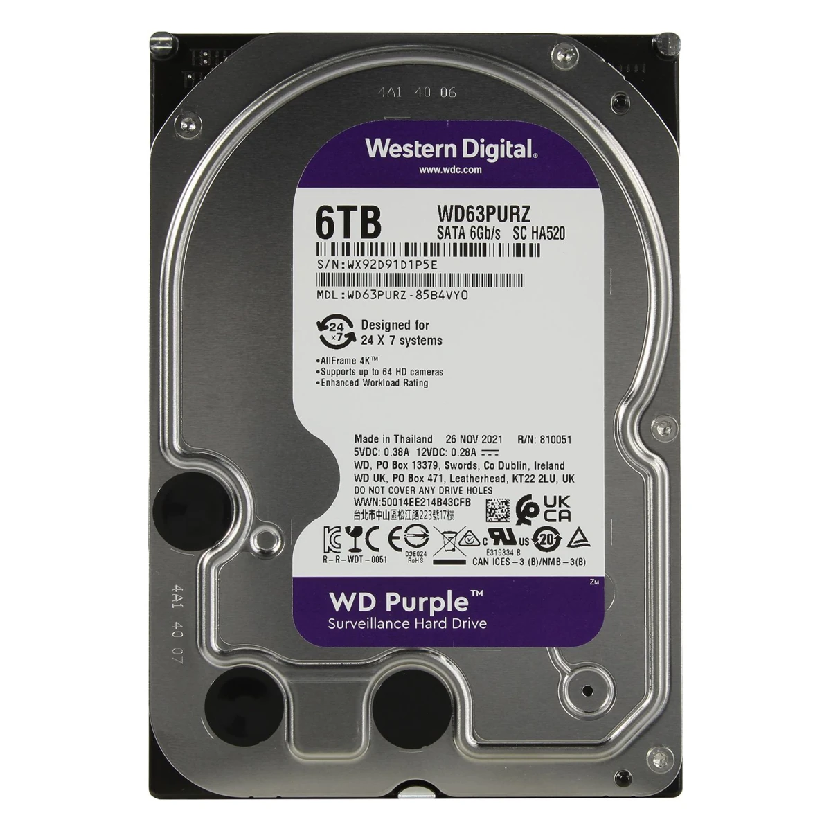 Жесткий диск 6Tb WD63PURU